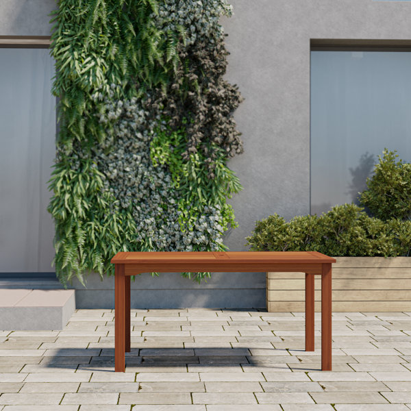 Lark Manor Alyisa Wood Rectangular Patio Table & Reviews Wayfair